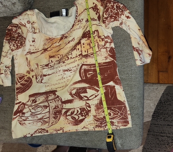 Chico's Beige and Brown Artistic Blouse - Picture 5 of 6